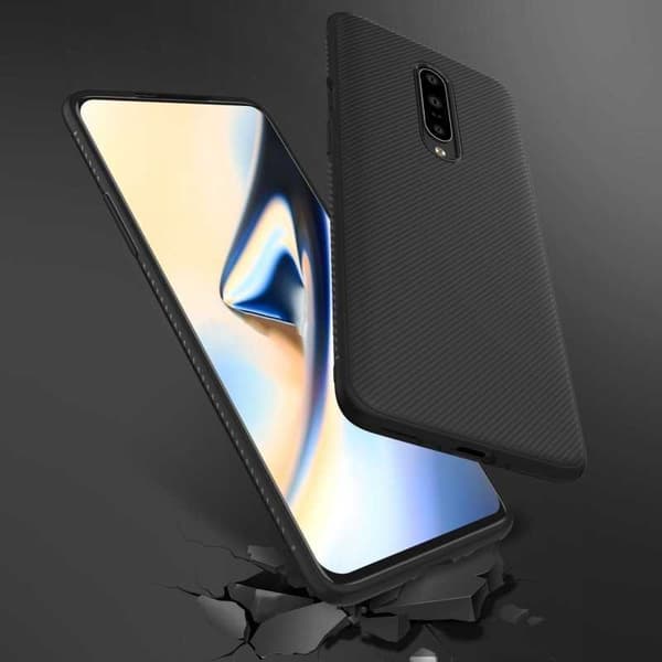 OnePlus 7 Pro Iskunkestävä FullCarbon V3 -kuori Black