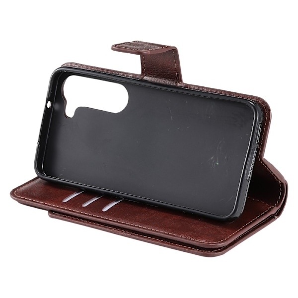 Samsung S23 Plus Praktisk Plånboksfodral med 12-Fack Array V4 - Brun