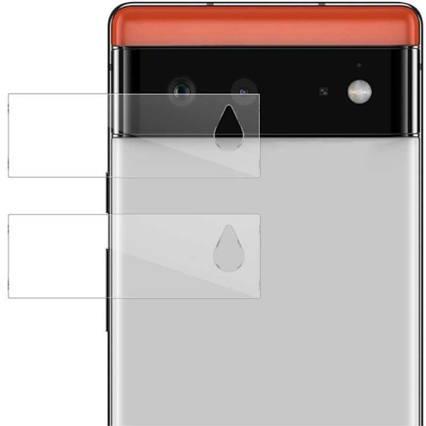 2-PACK Google Pixel 6 Pro Skydd Linsskydd Kameraskydd Transparent