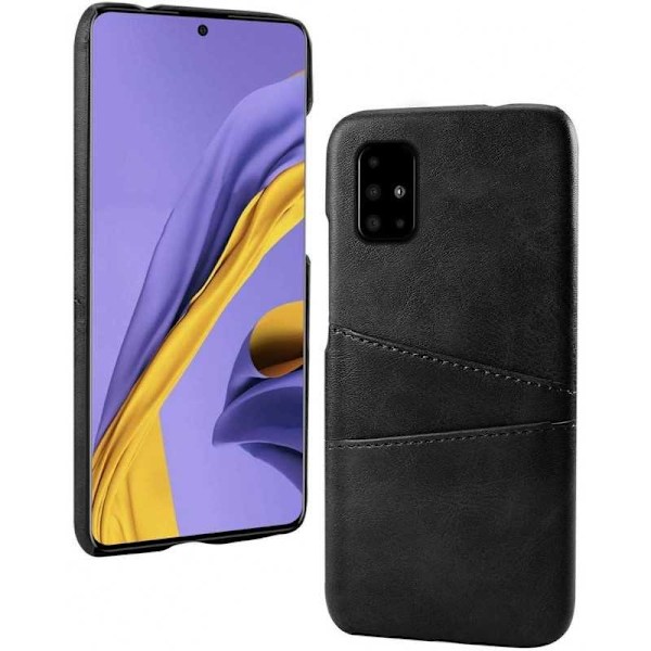 Samsung A71 stødabsorberende kortholder Retro V2 Black