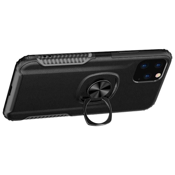 iPhone 11 Pro Max Praktisk Stöttåligt Skal med Ringhållare V5 Svart