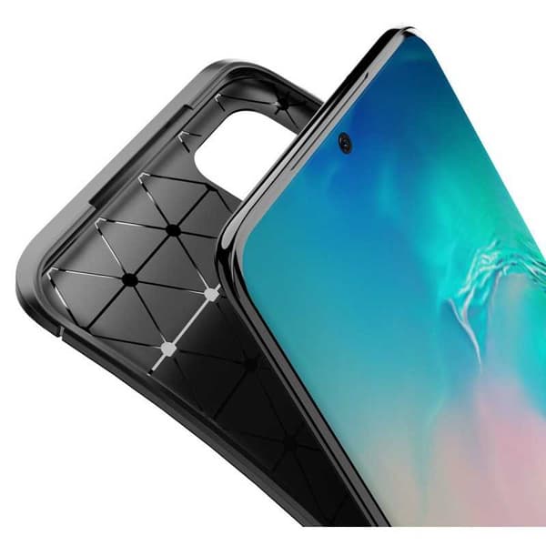 Samsung Galaxy S20 Plus Iskunkestävä ohut suojus FullCarbon V4 Black