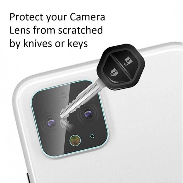 Google Pixel 4a 4G/LTE Kamera Linsskydd Härdat Glas Transparent