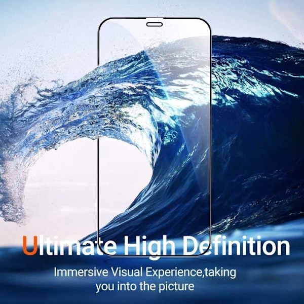 2-PACK iPhone 13 Mini FullFrame 0,26 mm 9H hærdet glas Transparent