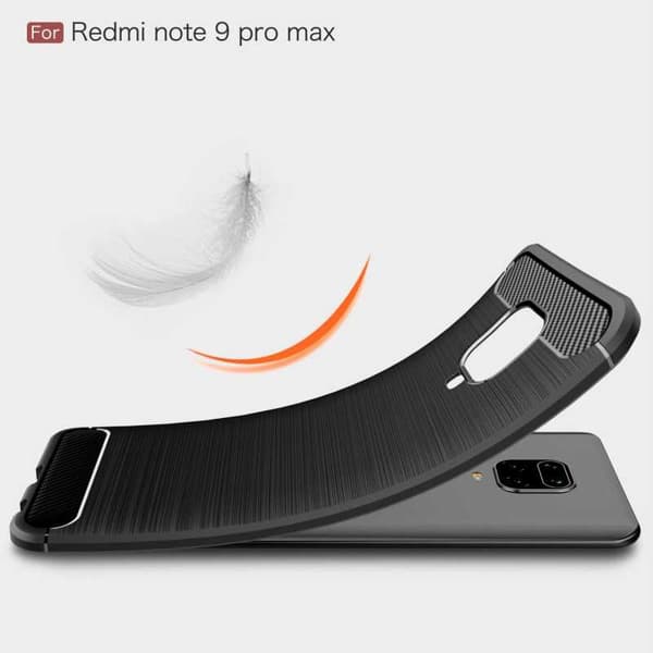 Xiaomi Redmi Note 9S / 9 Pro Iskunkestävä SlimCarbon Black