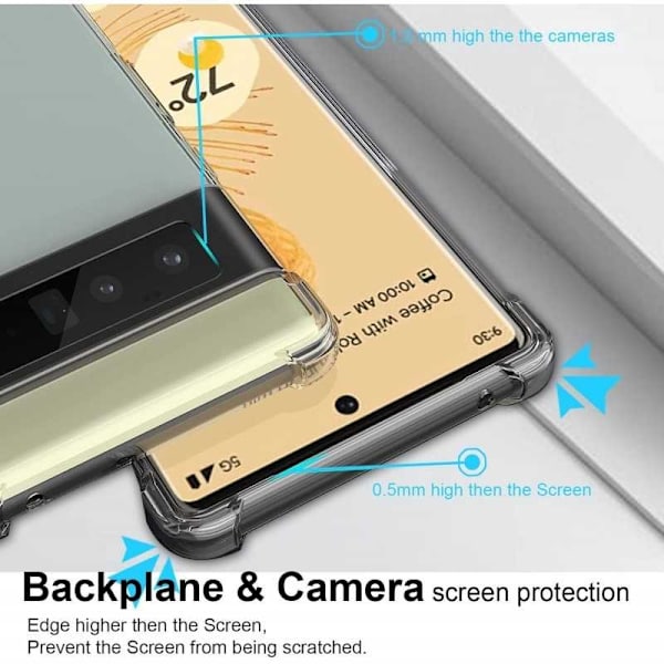 Google Pixel 6 Pro Iskunvaimennus Silicone Case Shockr Transparent