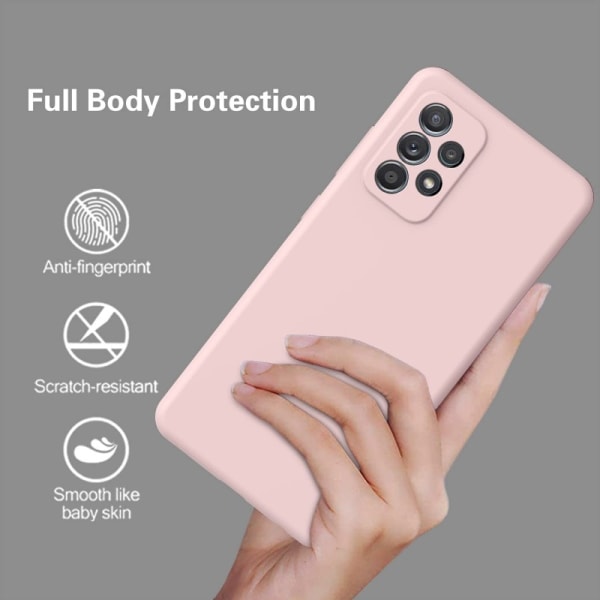 Samsung A33 5G kumitettu mattapinkki kuoren neste - vaaleanpunai