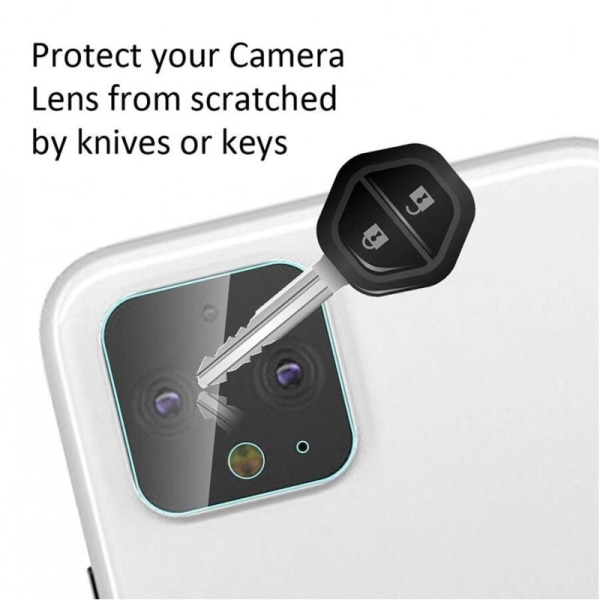 2-PACK Google Pixel 4a Kamerabeskyttelse Objektivbeskyttelse Transparent