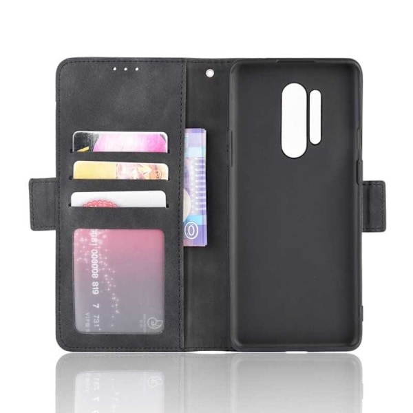 Oneplus 8 Pro Wallet Case PU Læder 6-SLOT Winston V3 Black