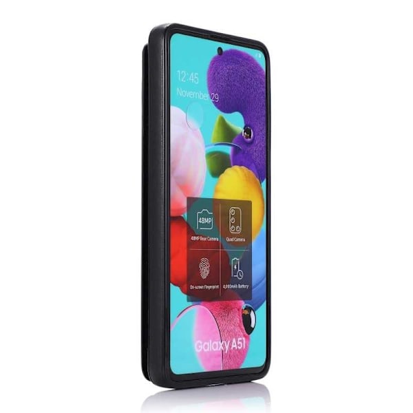 Samsung A51 Iskunkestävä kotelo, 3-taskuinen Flippr V2 Black