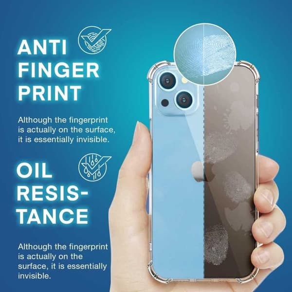 iPhone 15 iskuja vaimentava silikonikotelo Shockr Transparent