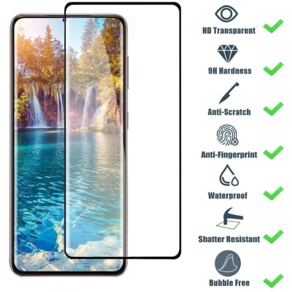 Samsung S21 Plus FullFrame 0,26 mm 9H karkaistu lasi Transparent