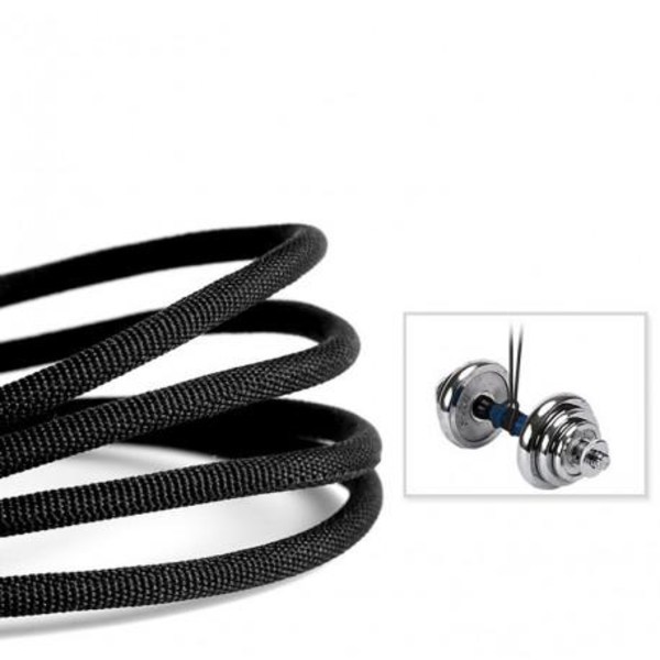 2m Slitstark Flätad Metallic Lightning Kabel Quick Charge 3.0 Svart