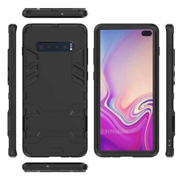Samsung S10 Plus Stöttåligt Skal med Kickstand ThinArmor Svart