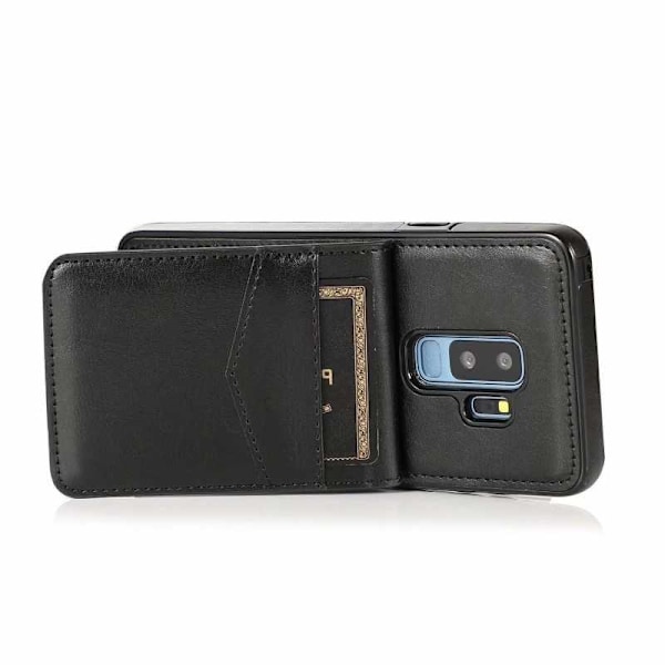 Samsung S9 Plus Mobile Cover -korttikotelo 4-FACK Retro V3 Black
