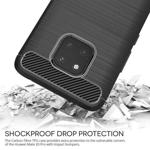 Mate 20 Pro Iskunkestävä Iskunvaimennuskuori SlimCarbon Svart