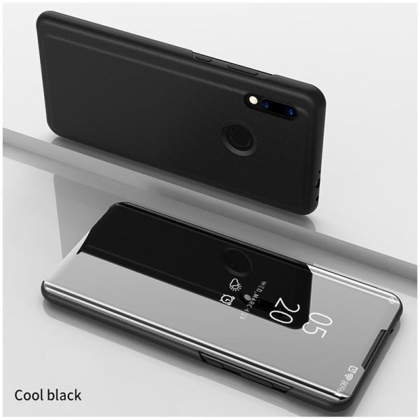 Redmi Note 7 Smart Flip Case Clear View Seisova V2 Rocket Black