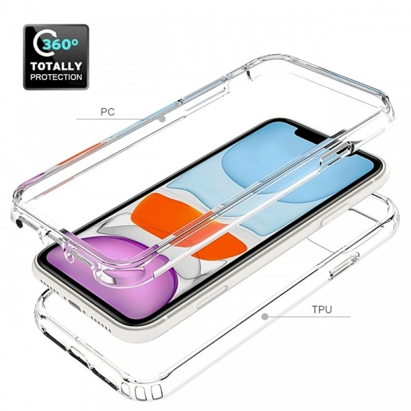 iPhone 12 Mini Heltäckande Premium 3D Skal 3in1 ThreeSixty Clear