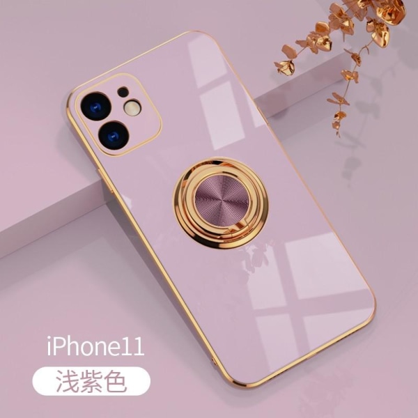 iPhone 11 Elegant & Stöttåligt Skal med Ringhållare Flawless Rosa