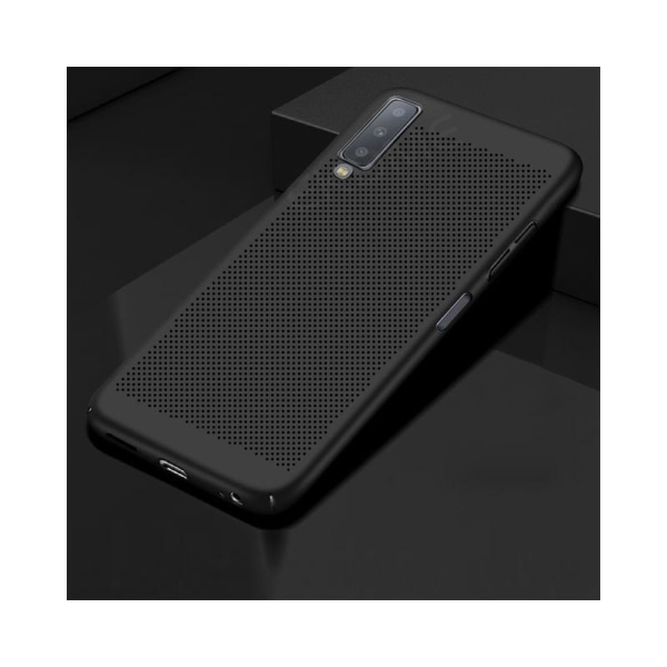 Samsung A7 2018 Støtdempende ultratynn gummibelagt Cover Breeze Black
