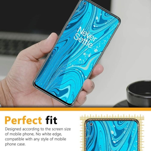 2-PACK OnePlus 9 Hærdet glas 0,26 mm 2,5D 9H Transparent