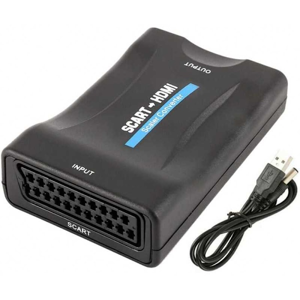 SCART till HDMI Adapter / Omvandlare Svart