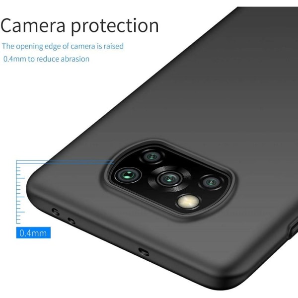 Xiaomi Poco X3 NFC Ultra tyndt matsort cover Basic V2 Black