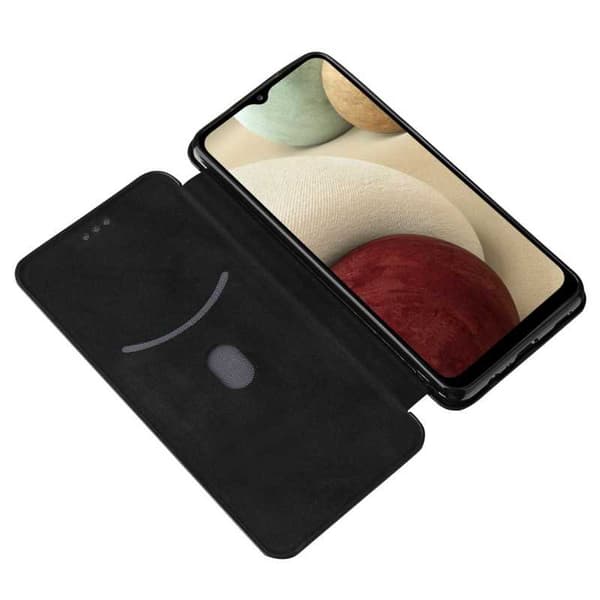 Samsung A12 Flipfodral Kortfack CarbonDreams Svart