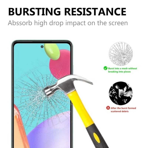 Samsung A23 5G FullFrame 0,26 mm 2,5D 9H hærdet glas Transparent