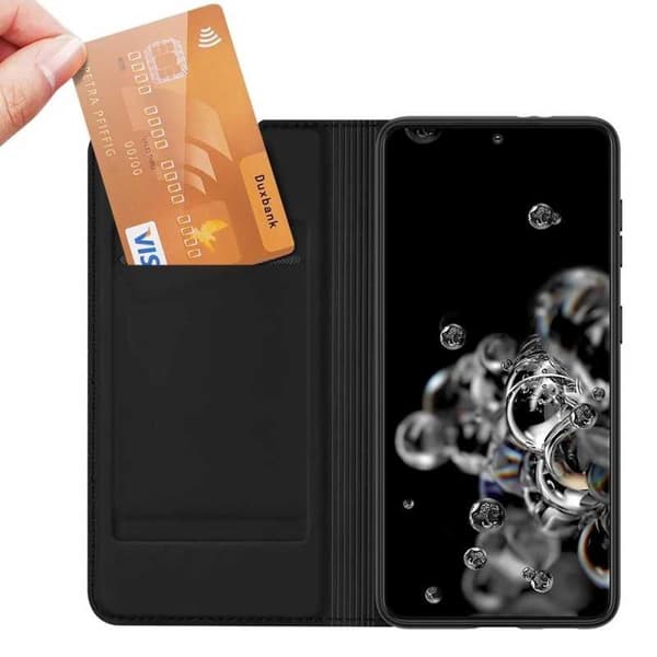 Samsung S21 Flip Case Smooth -korttipaikka Black