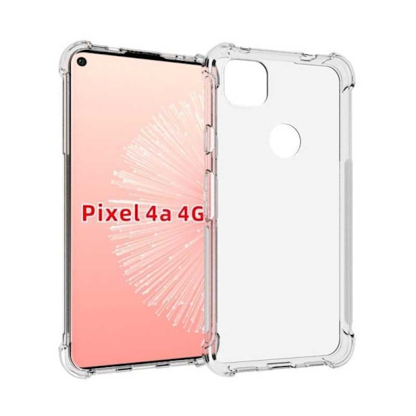 Google Pixel 4a 4G / LTE Iskunvaimennin Silicone Case Shockr Transparent