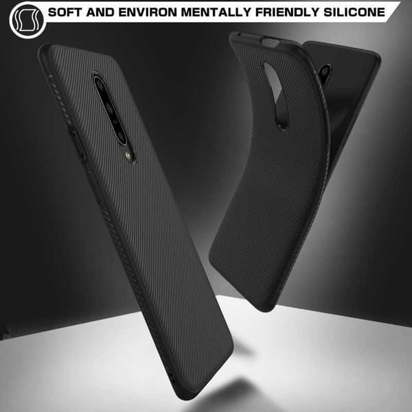 OnePlus 7 Pro Iskunkestävä FullCarbon V3 -kuori Black
