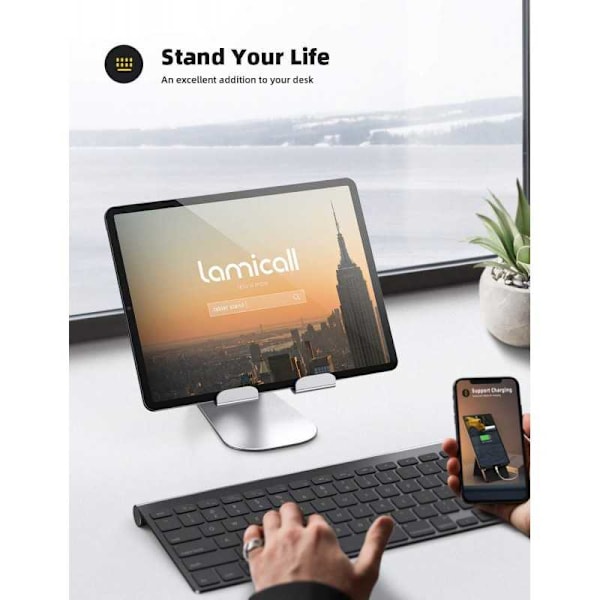 Elegant justerbart stativ til tablets Silver