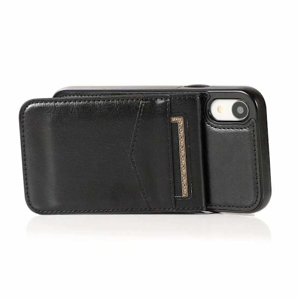 iPhone XR Mobil Cover Kortholder 5-SLOT Retro V3 Rosenguld