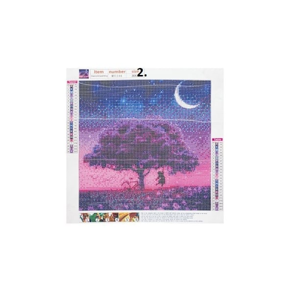 5D DIY Broderi med Diamantmosaik MultiColor Variant 3