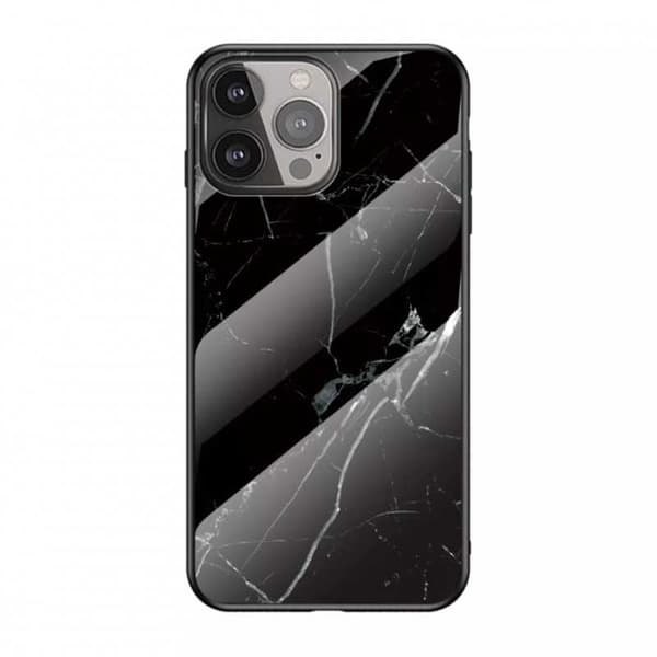 iPhone 13 Pro Max Marble Shell 9H karkaistu lasi tausta Glassback V2 MultiColor Emerald Green
