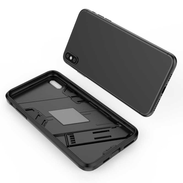 iPhone XS Max iskunkestävä kotelo jalustalla ThinArmor V2 Svart