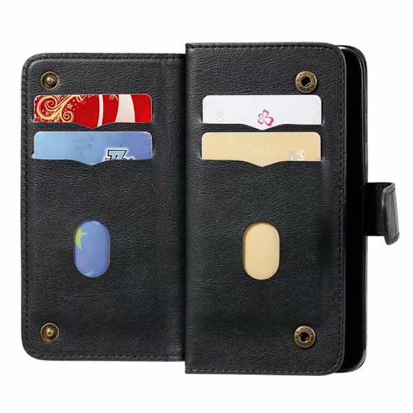 Samsung A10 Wallet Case med 11-bakker Array V2 Black