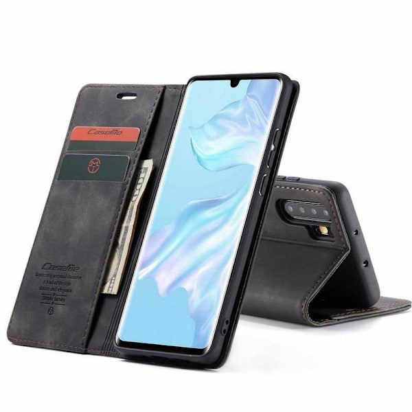 Huawei P30 Pro Elegant Flip Cover CaseMe 3-RUMMET Black