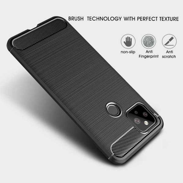 Google Pixel 5 Shockproof Shell SlimCarbon Black