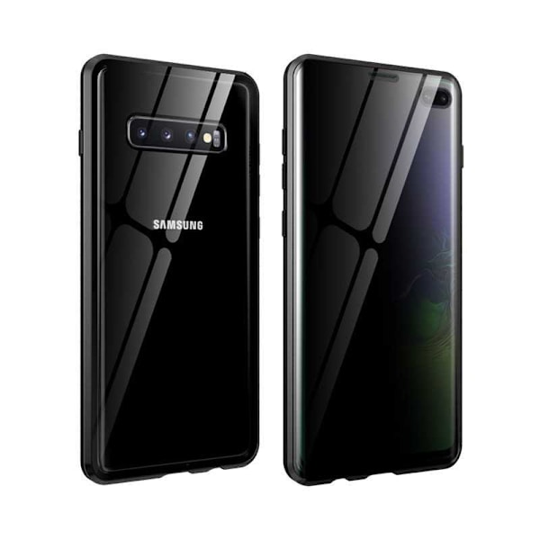 Samsung S10 Plus Privacy Heltäckande Premium Skal Glassback V4 Transparent