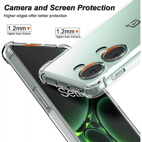 OnePlus Nord 3 gennemsigtigt stødabsorberende cover