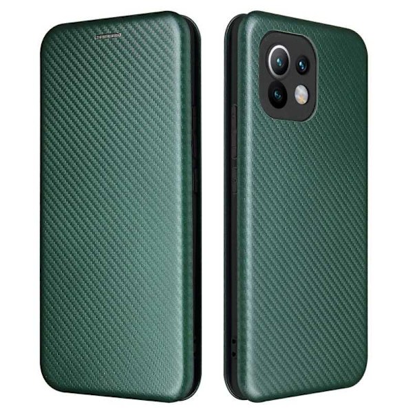 Xiaomi Mi 11 Flip Case -korttipaikka CarbonDreams Green Green