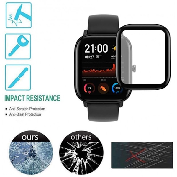 Amazfit GTS FullFrame 3D Härdat glas 0.26mm 9H Transparent