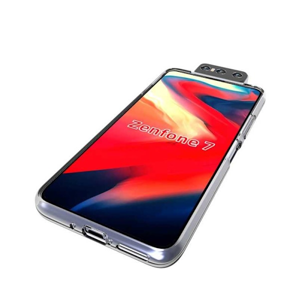 Zenfone 7 iskuja vaimentava silikonikotelo Simple Transparent