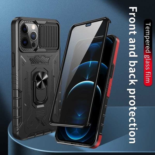 iPhone 14 Pro Max Heltäckande Premium 3D Skal ThreeSixty CamShield Svart