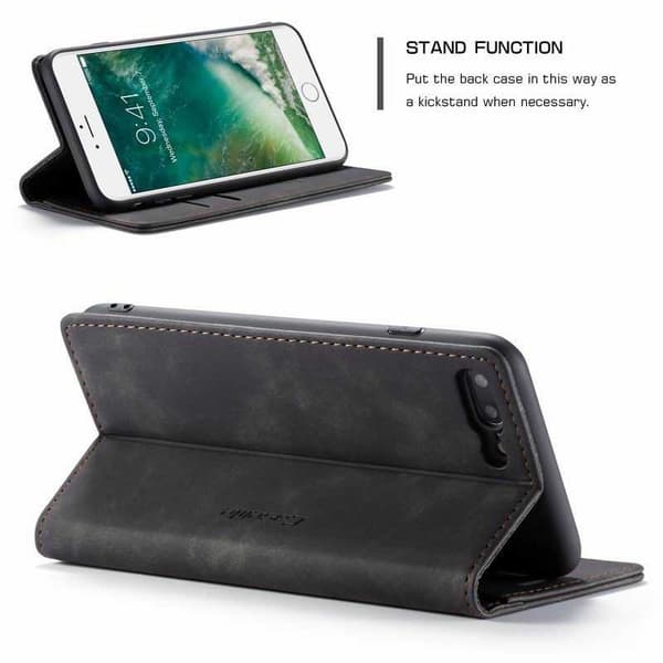 iPhone 7 Plus Elegant Flipfodral CaseMe 3-FACK Black