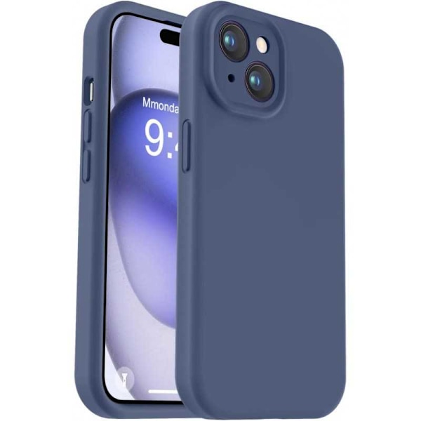 iPhone 15 Plus Gummibelagt Skal med Kameraskydd Liquid V2 - Mari