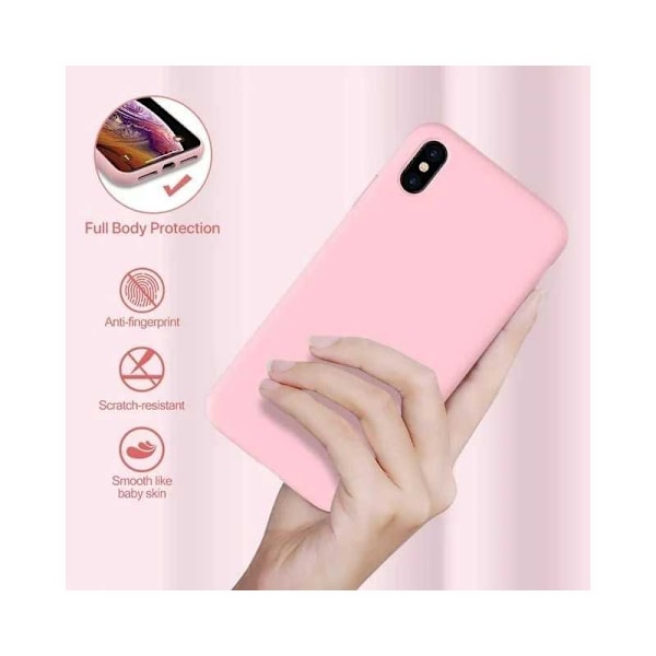 Gummibelagt Stöttåligt Skal iPhone XS Max - Rosa