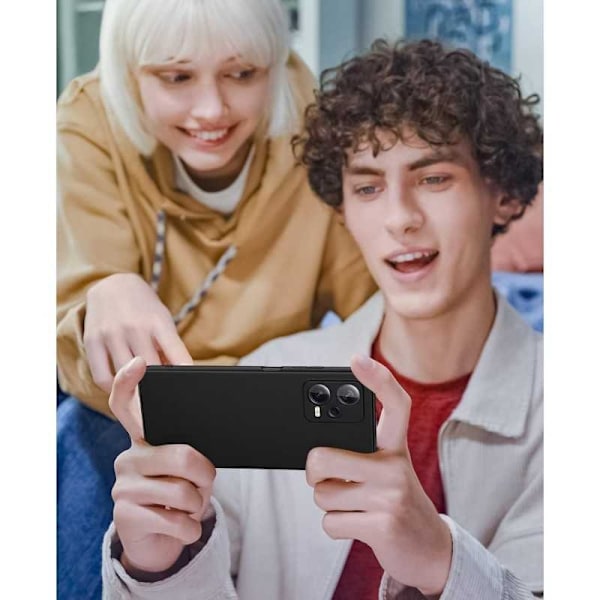 Xiaomi Redmi Note 12 5G Gummibelagd Mattsvart Silikon Skal